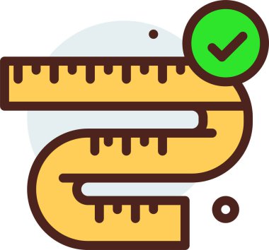 Bir cetvel ve tarak ile güzel bir mutfak havlusunun çizimi