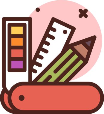 Kalem. Web simgesi basit illüstrasyon