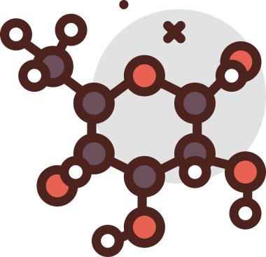 Biyoloji ve kimya simgesi, vektör illüstrasyonu beyaz arkaplanda izole edildi  