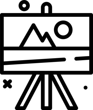 kamp web simgesi, basit vektör illüstrasyonu