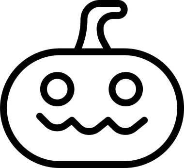 Cadılar Bayramı balkabağı simgesi, vektör çizimi beyaz arkaplanda izole  