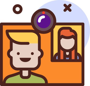 elektronik ve teknoloji simgesi, vektör illüstrasyonu beyaz arkaplanda izole edildi 