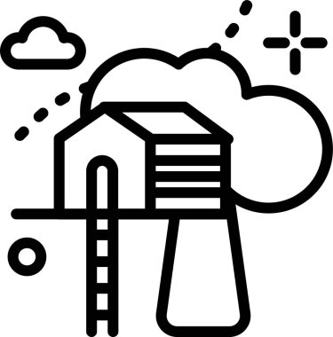 ağaç web simgesi, basit vektör illüstrasyonu 