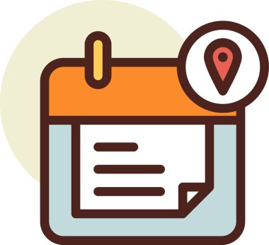 Takvim simgesi, vektör çizimi