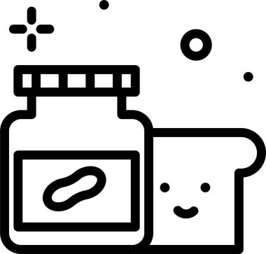 yiyecek ve içecek düz vektör simgesi.