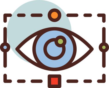 Göz simgesi vektör illüstrasyonu