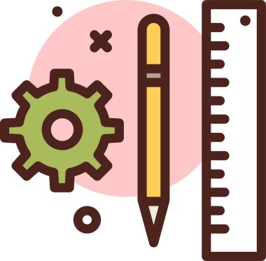 Kalem. Web simgesi basit illüstrasyon