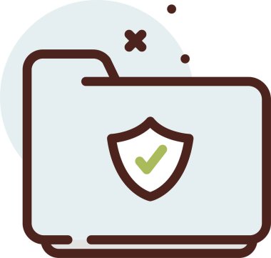 Beyaz arkaplanda izole edilmiş dizin simgesi ve vektör illüstrasyonu 