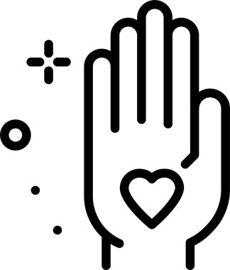 Kalp. Web simgesi basit illüstrasyon