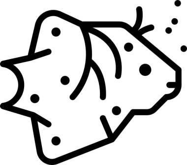 balık simgesi, vektör illüstrasyonu