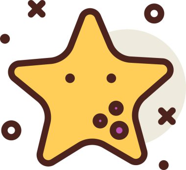 denizyıldızı. Web simgesi basit illüstrasyon