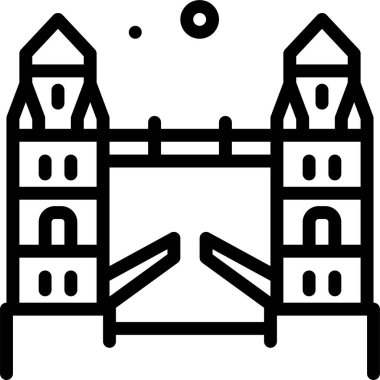 Köprü web simgesi, basit vektör illüstrasyonu 