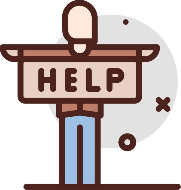 Otelde. Web simgesi basit illüstrasyon