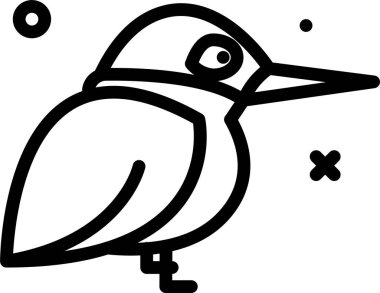 Kuş. Web simgesi basit illüstrasyon