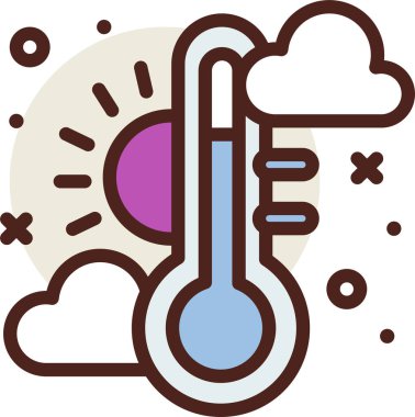 Termometre. Web simgesi basit tasarım