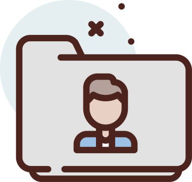 Beyaz arkaplanda izole edilmiş dizin simgesi ve vektör illüstrasyonu 