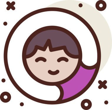 kadın simgesi, vektör illüstrasyonu