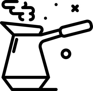 Kahve. Web simgesi basit tasarım