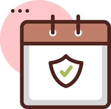 Takvim simgesi, vektör çizimi