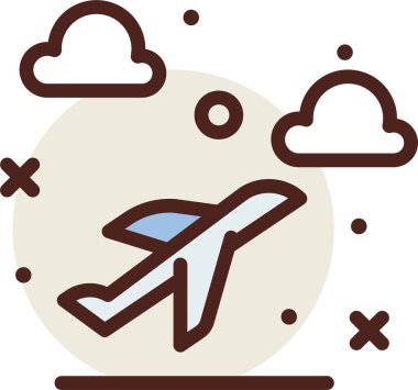 Uçak. Web simgesi basit illüstrasyon