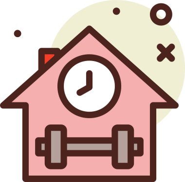 Saat. Web simgesi basit illüstrasyon