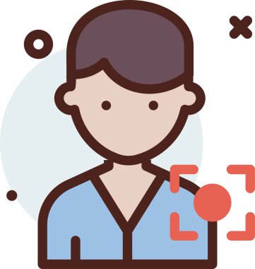 Steteskoplu bir kadının vektör çizimi