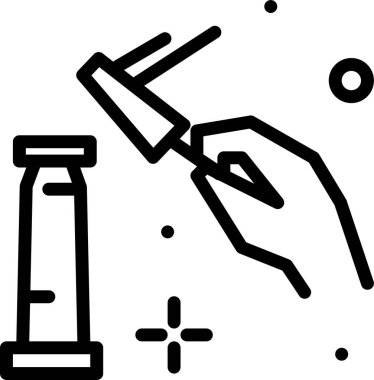 Bilim ve içki konsepti, basit tasarım