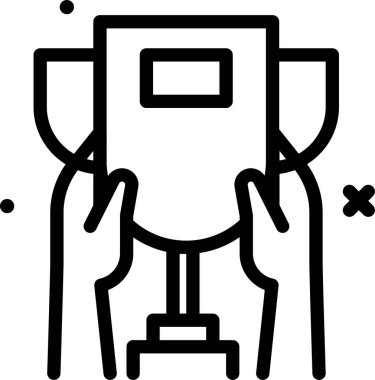 Kupa. Web simgesi basit illüstrasyon