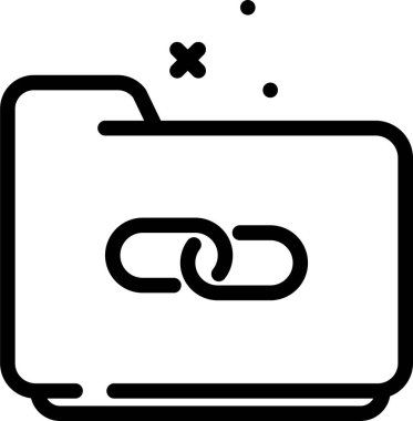 Beyaz arkaplanda izole edilmiş dizin simgesi ve vektör illüstrasyonu 