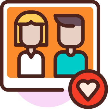 Bir kadın ve erkeğin vektör çizimi