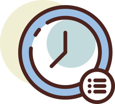 Saat. Web simgesi basit illüstrasyon