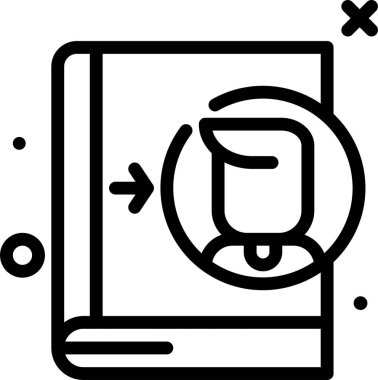 kitap web simgesi, basit illüstrasyon