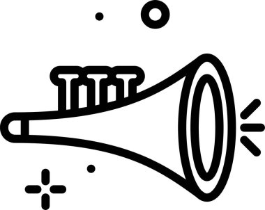 Trompet. Web simgesi basit illüstrasyon