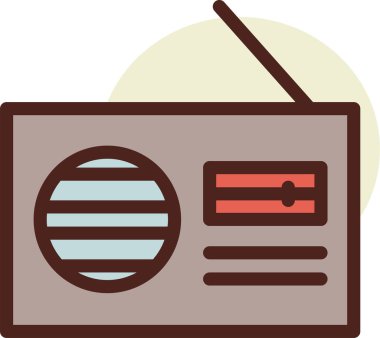 radyo simgesi vektör illüstrasyonu