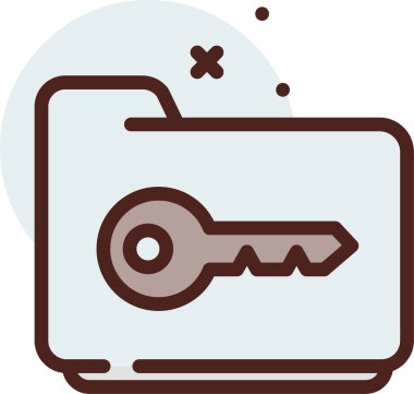 Beyaz arkaplanda izole edilmiş dizin simgesi ve vektör illüstrasyonu 