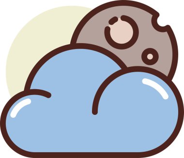 Şapkalı şirin bir bebek, vektör çizimi.