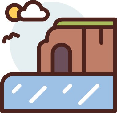 tuğla bina. Basit tasarım