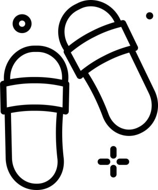 Terlikler. Web simgesi basit illüstrasyon