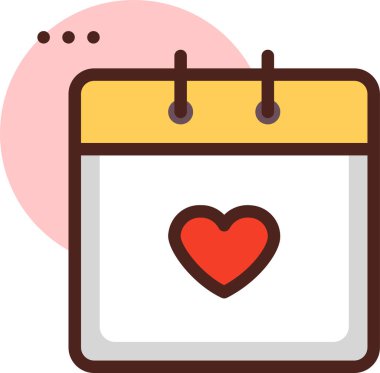 Takvim simgesi, vektör çizimi