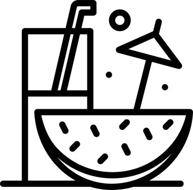 Kokteyl. Web simgesi basit illüstrasyon