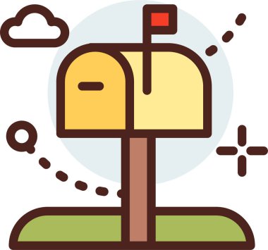 Yeşil ve sarı işaretin vektör çizimi