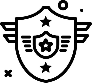 Kalkan. Web simgesi basit illüstrasyon