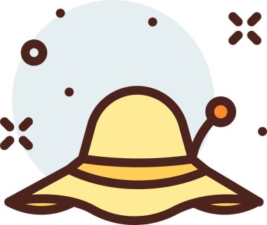 Şapka. Web simgesi basit illüstrasyon