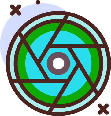 Dairesel renkli soyut şablonun çizimi