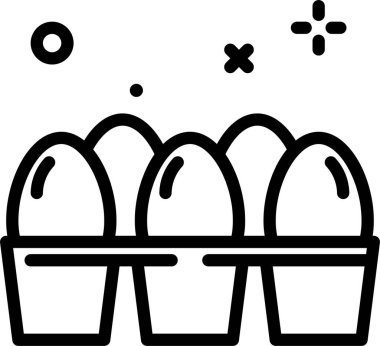 Yumurtalar. Web simgesi basit illüstrasyon