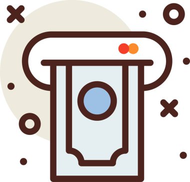 para ve finansal web simgesi, basit vektör illüstrasyonu   