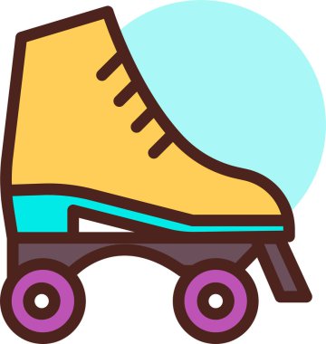 Kaykay. Web simgesi basit illüstrasyon