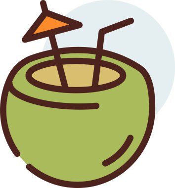 Bir bira bardağının tek bir karikatür çizimi