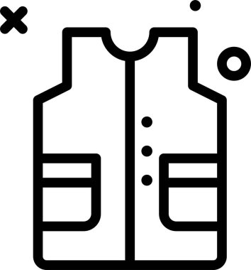 Yelek. Web simgesi basit illüstrasyon