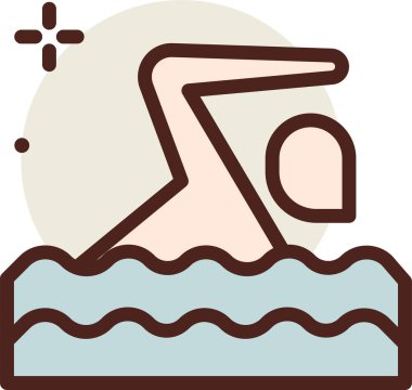 Deniz. Web simgesi basit illüstrasyon